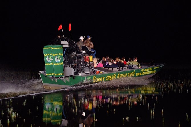 1-Hour Evening Airboat Ride - Heading into the dark wetlands