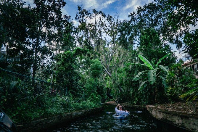 Clear Kayak Sunset Tour through The Winter Park Chain of Lakes - Paddling the narrow Venetian-style canals
