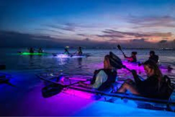 Date Night LED Glow Clear Kayak or Paddleboard & Champagne - What the $80 price includes