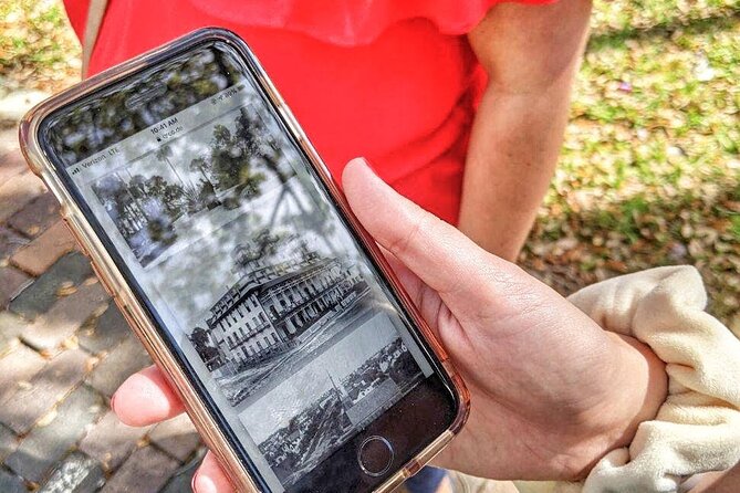 Downtown Sanford Historical Tour - The tablet photographs make old buildings easier to read