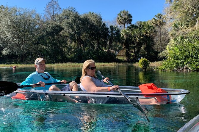 Glass Bottom Kayak Eco Tour through Rainbow Springs - The return paddle is quiet and scenic