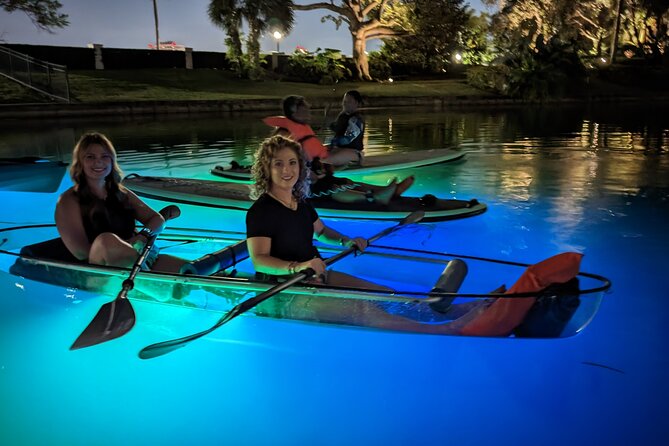 LED Glow in the Dark Clear Kayak or Paddleboard in Paradise - Key points before you book