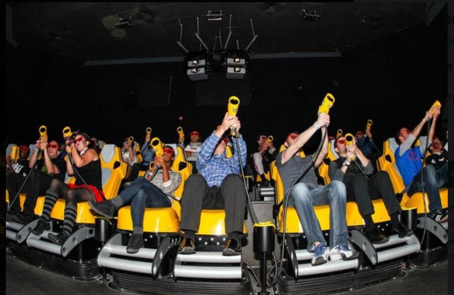 Orlando: 7-D Dark Ride Entry Ticket - Choosing your adventure and watching the safety video