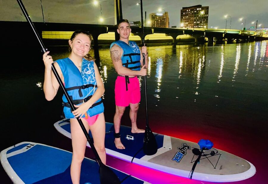 Orlando: Date Night LED Night Glow Tour with Sparkling Wine - Getting comfortable on the boat or board