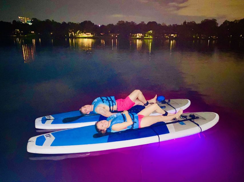 Orlando: Date Night LED Night Glow Tour with Sparkling Wine - The back lake: waterfront homes and a slower glide