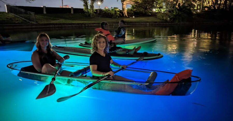 Orlando: LED Night Glow Clear Kayak or Paddleboard Tour - Finding the quieter back lake
