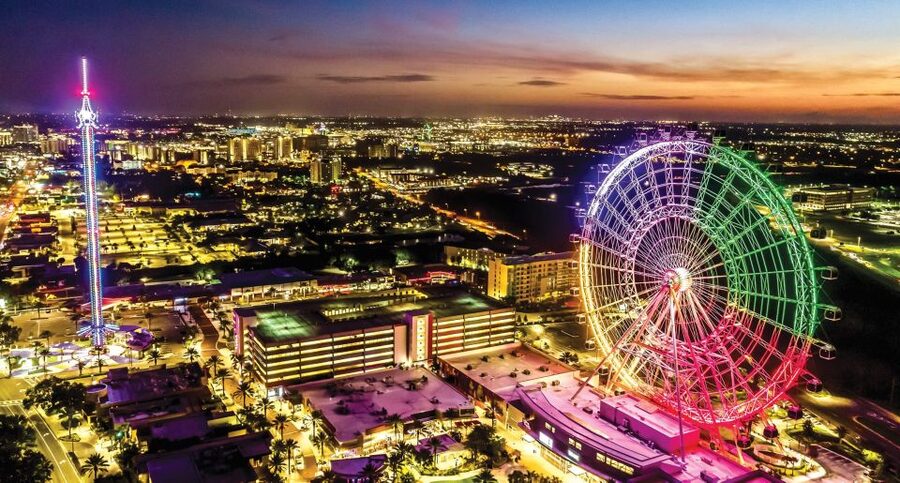 Orlando: Theme Parks After-Hours Private Helicopter Flight - The Disney complex, seen as lights and layout