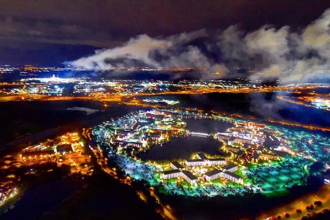 Private Helicopter 77 Miles Fireworks Tour over all Theme Parks - What the private helicopter changes