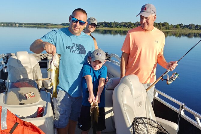 Private Pontoon Fishing Charter on Lake Tohopekaliga in FL - Big Toho Marina and the main fishing time