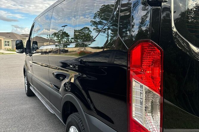 Private Transfer Orlando (MCO) Lake Buena Vista Hotels - Inside the Ford Transit Van
