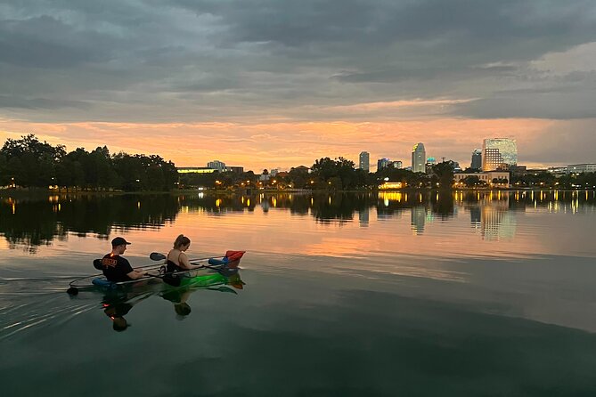 Sunset Clear Kayak or Paddleboard in Orlando - Choosing between a clear kayak, paddleboard, or tandem