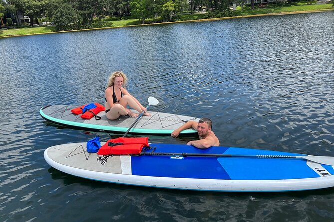 Urban Clear Kayak or Paddleboard in Paradise: Morning/Night - Paddling across the lake